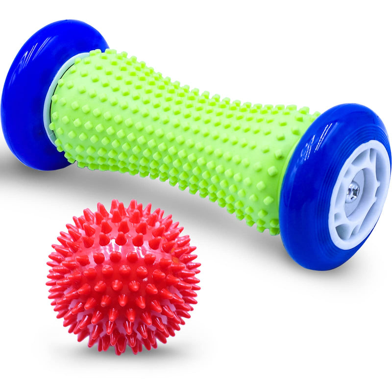 Foot Massage Roller Stick Wrists and Hard Spiky Ball Set for Plantar Fasciitis Recovery, Wrists and Forearms Exercise, Arm Pain, Trigger Point - Designed to Relieve Stress and Tight Muscles Relax - BeesActive Australia