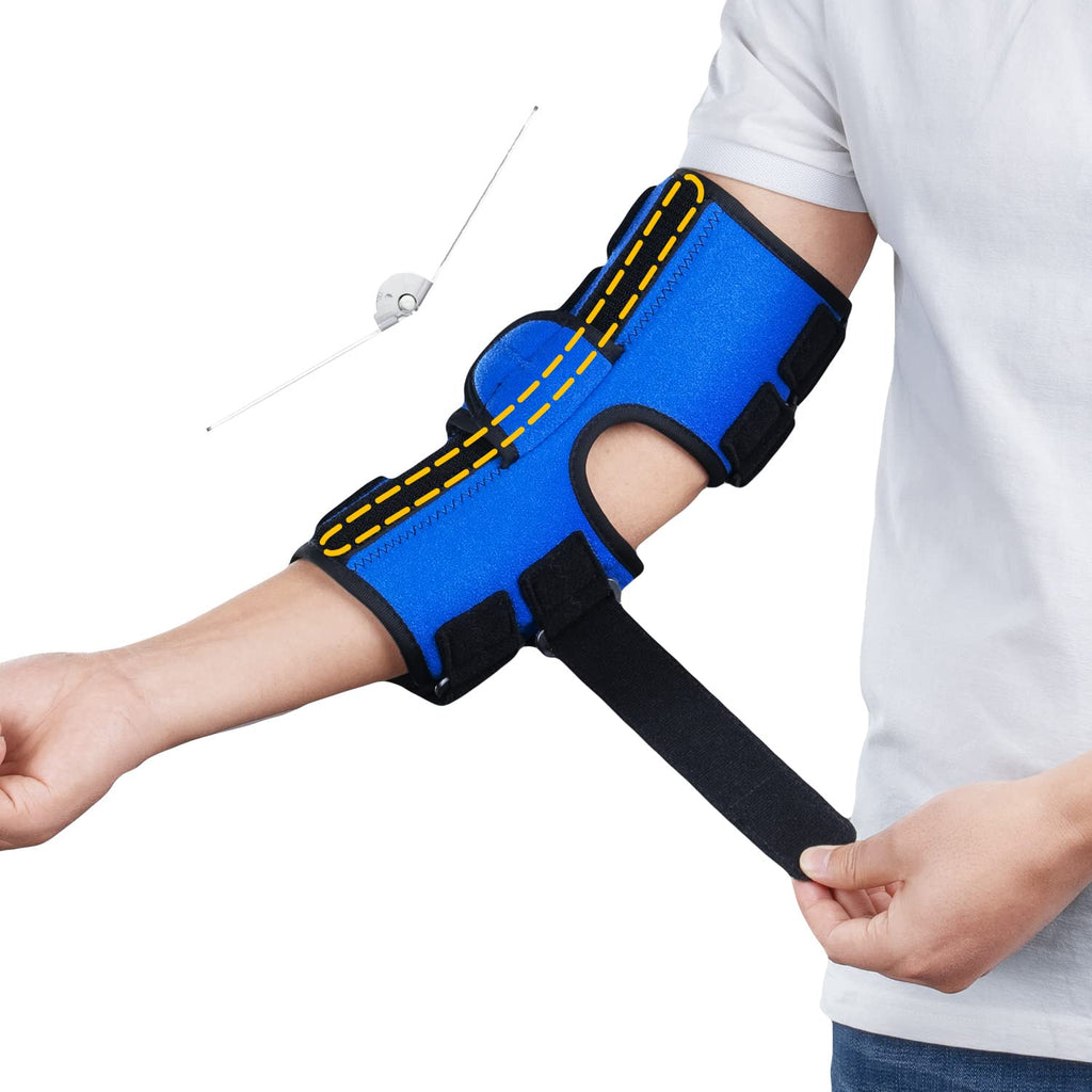 Elbow Splint, Elbow Brace for Cubital Tunnel Syndrome and Ulnar Nerve Entrapment,New Upgraded with 4 Angles Adjustable,Fixed Elbow,Prevent Excessive Bending,for Men,Women,fits Left and Right Arm -S/M S/M - BeesActive Australia
