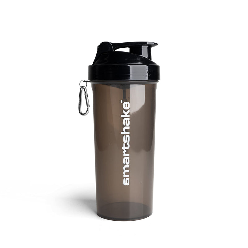 Smartshake Lite Protein Shaker Bottle 1000ml | Leakproof Gym Shaker Drink Bottle for Protein Shakes | Clear PP Water Bottle, BPA & DEHP Free Protein Powder Shaker Cup for Men & Women, Black 1000 ml - BeesActive Australia
