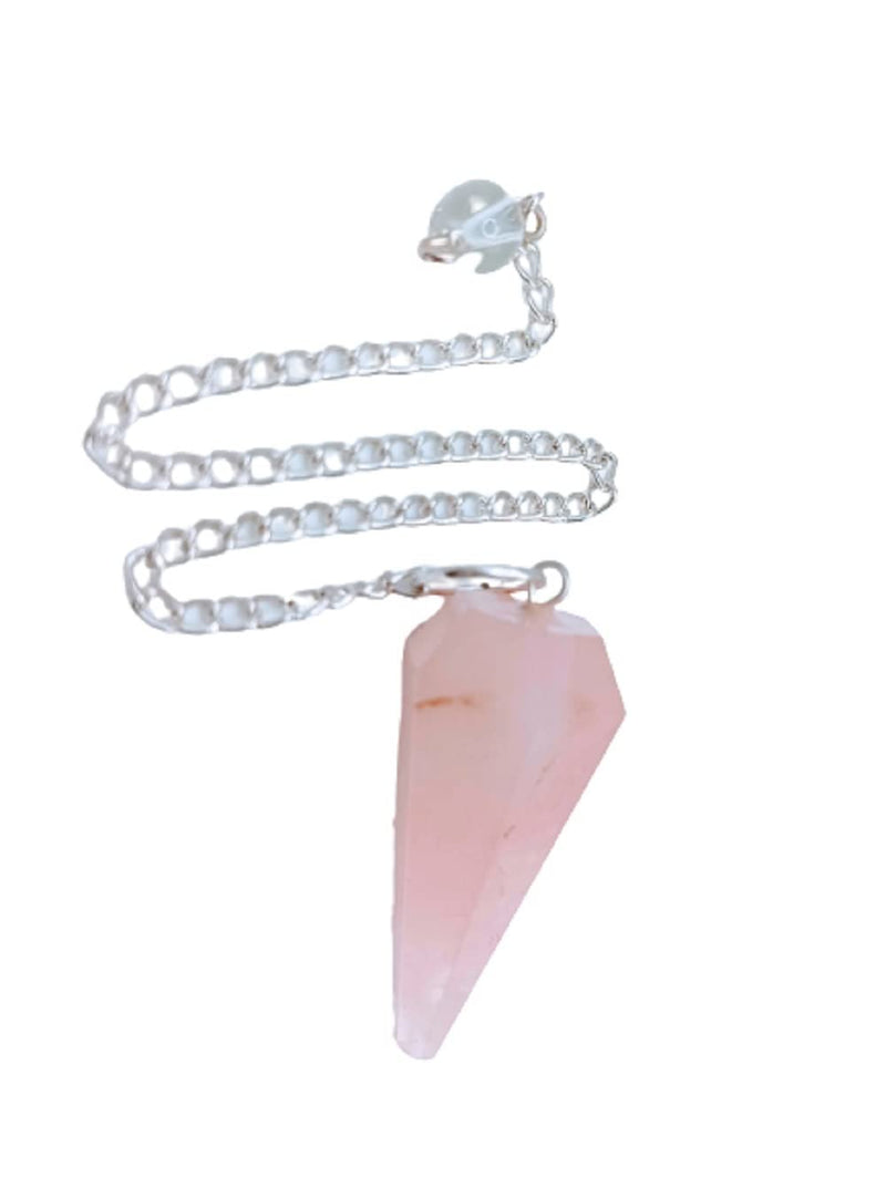 Crystal Pendulum Dowsing Pendulum Healing Crystals Orgonite Crystal Point Scrying Dowser 100% Genuine Gemstone Handcrafted Healing Crystal Gifts,Witchcraft Supplies (Rose Quartz Gemstone) Rose Quartz Gemstone - BeesActive Australia
