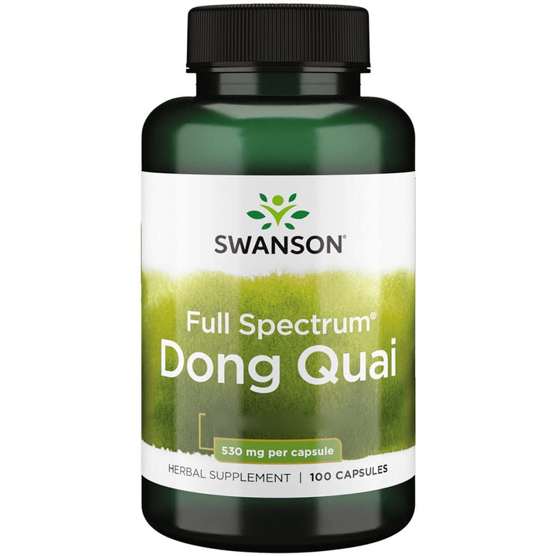Swanson, Full Spectrum Dong Quai Root, 530mg, 100 Capsules, Lab-Tested, Soy Free, Gluten Free, Non-GMO - BeesActive Australia