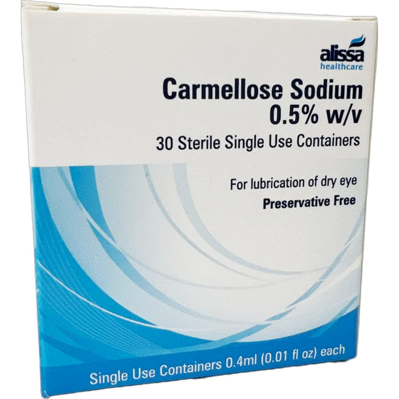 Alissa: Carmellose Sodium Eye Drops 0.5% Lubricant 30 x 0.4milliliter Preservative Free - BeesActive Australia