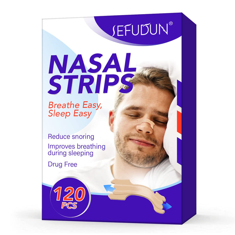 Nasal Strips, 120 Pieces Drug-Free Nose Strips to Stop Snoring and Relieve Nasal Congestion Improves Sleep Nasal Strips Snoring Anti Snore Strips - BeesActive Australia