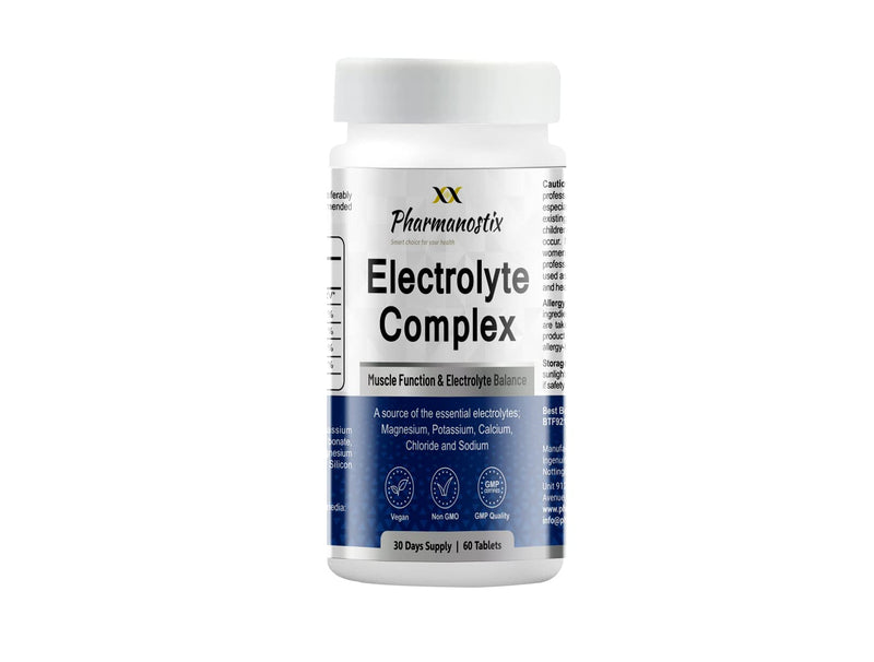 Electrolytes Complex � 60 Vegan Tablets � Magnesium, Potassium, Calcium, Sodium & Chloride � Muscle Function, Rehydration, Salt Replacement, Cramp, Hydration & Recovery � High Strength Tablets - BeesActive Australia