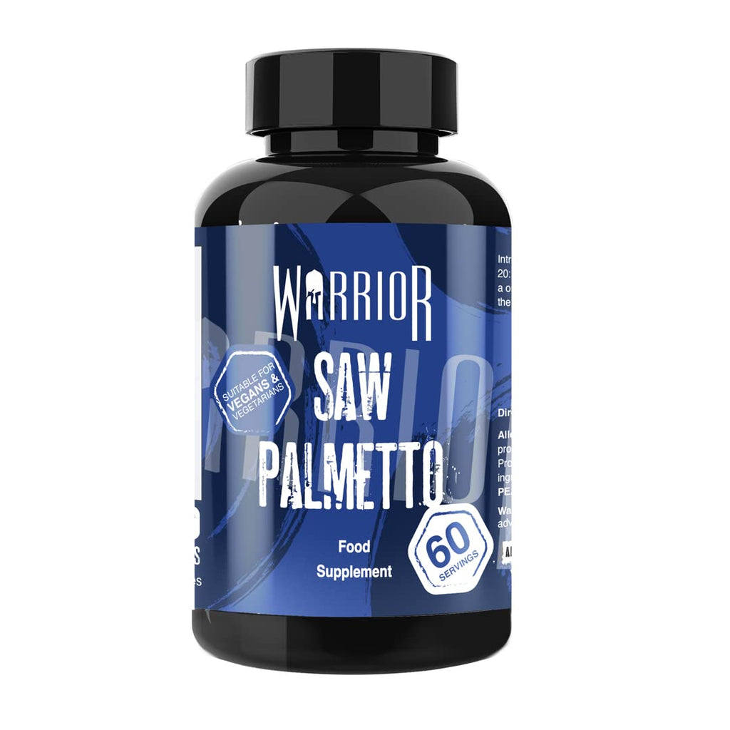 Warrior, Saw Palmetto - Prostate Support Supplement - 60 Capsules - 20:1 Extract - 1600mg - Vegan Friendly - BeesActive Australia