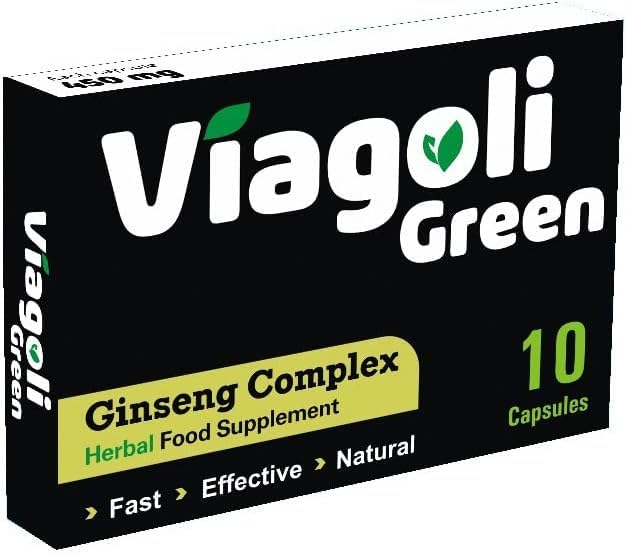 Viagoli - Green Ginseng Capsules, 20% Ginsenosides & 100% Natural, Ginseng Complex Herbal Supplements, with Extra Energy & Booster for Men's Health - BeesActive Australia