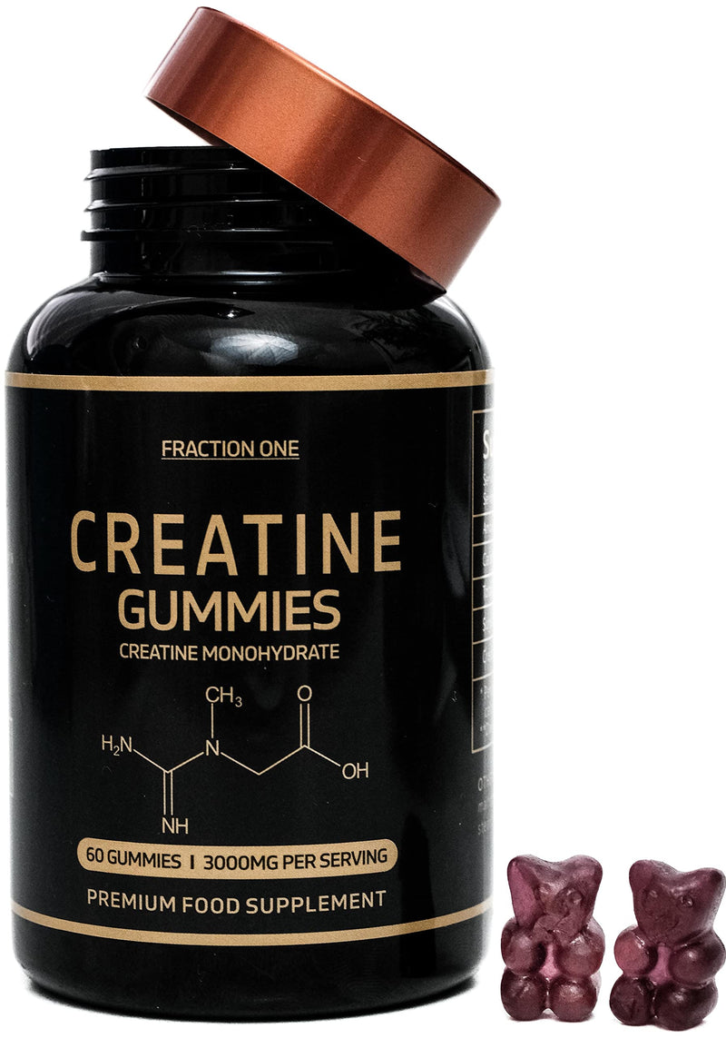 Creatine Gummies - 60 Creatine Gummies - 3000mg of Creatine Monohydrate Per Serving - Berry Flavoured Creatine - Pre Workout Gym Gummy, Suitable for Men & Women - BeesActive Australia