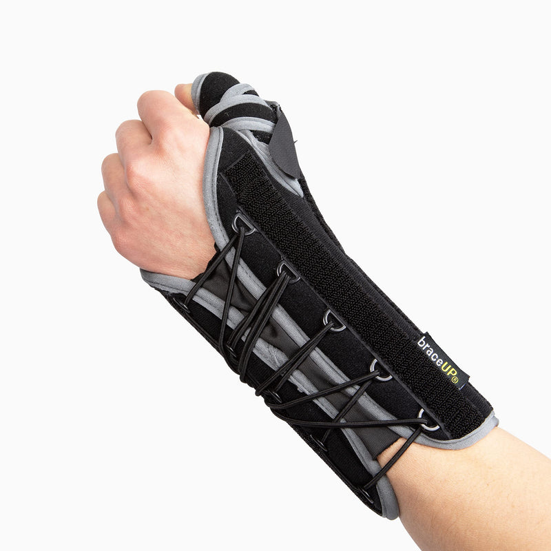 BraceUP Quick Wrap Wrist and Thumb Brace - Wrist Brace with Thumb Support for Thumb Spica Splint, Left and Right-hand wrist brace, Dequervains Tendonitis Wrist Brace with Thumb Stabilizer (Left Hand) Left Hand - BeesActive Australia