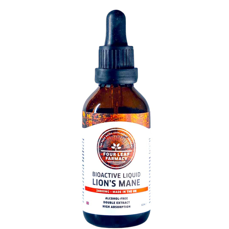 Lions Mane Supplement - High Strength Liquid Lions Mane 24000mg - Made in UK - Pure Alcohol Free - BeesActive Australia