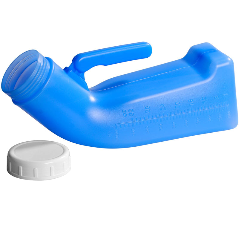 Urinal Bottle Portable Urinal Toilet 1L Male Plastic Pee Bottle Urine Bottles with Lid Wee Potty for Travel Tent Camping Emergency - BeesActive Australia