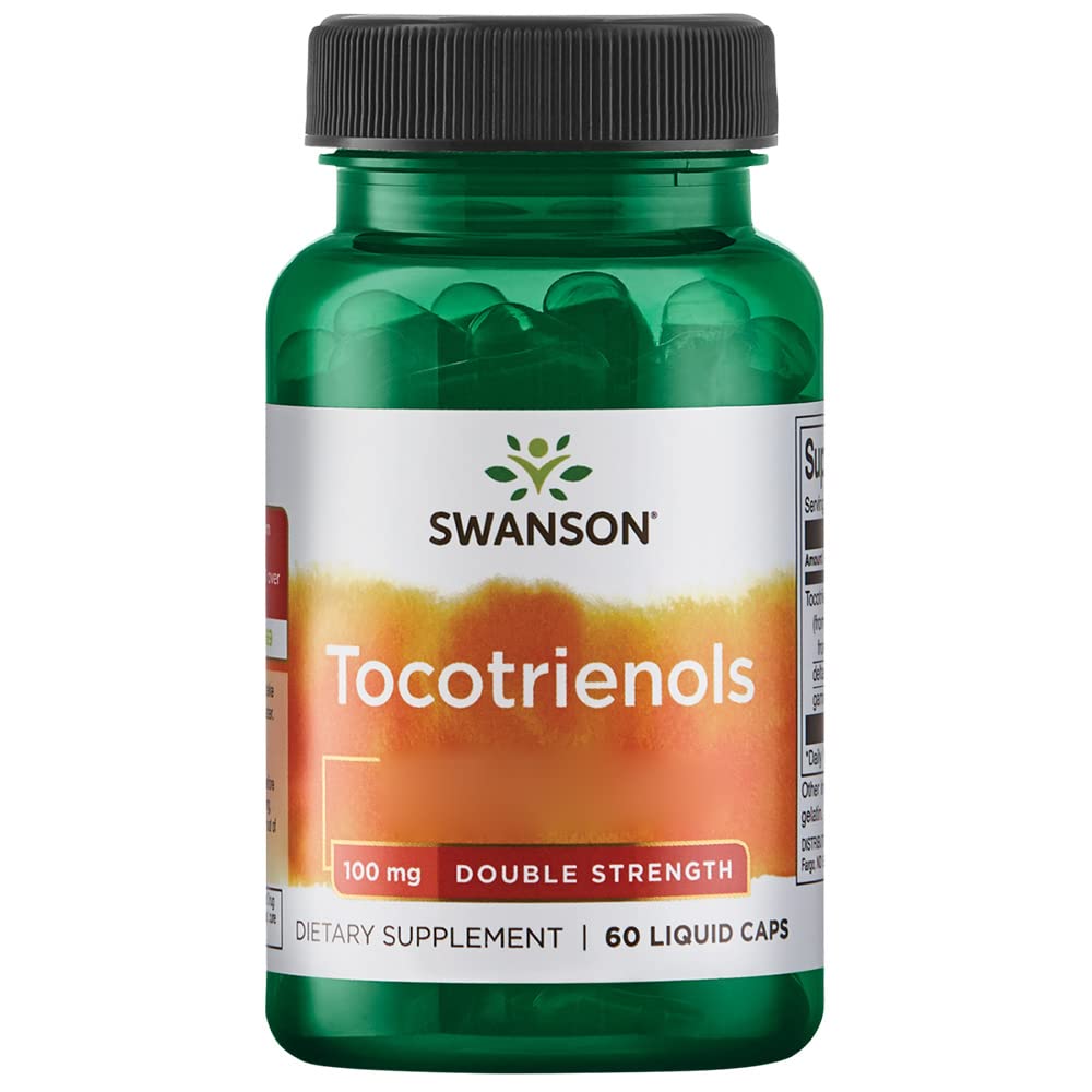 Swanson, Tocotrienols, Double Strength, Vitamin E, 60 Liquid Capsules, High Dose, Lab-Tested, Gluten Free, Non-GMO - BeesActive Australia