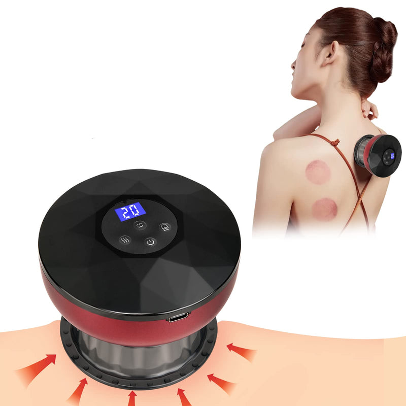 Electric Cupping Therapy Massager Machine, 3 in 1 Rechargeable Gua Sha Massager with 3 Suction Modes, Vacuum Cupping Therapy Set Handheld Scraping Tool with LCD Screen, 12 Suction Levels Adjustable - BeesActive Australia