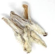 Premium Rabbit Ears with Fur, Air Dried, Natural De-Wormer By Two Amigos Pet SUpplies (20) 20