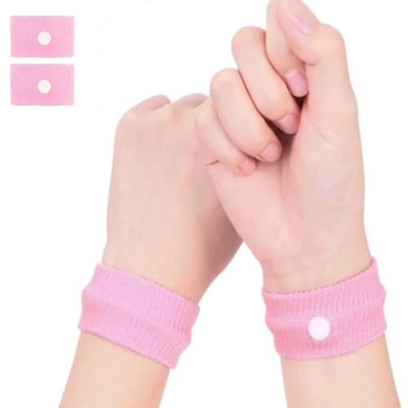 Anti-Sickness Travel Bands - Acupressure Wristbands for Motion Sickness and Nausea Relief (X1 Pair (Pink)) X1 PAIR (Pink) - BeesActive Australia