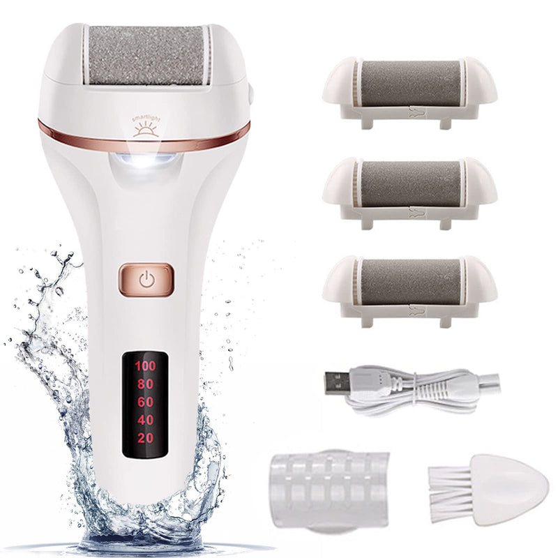 Foot Callus Remover, Professional Electric Pedicure Callus Remover, Rechargeable Foot File with 3 Roller Heads for Feet Care - BeesActive Australia