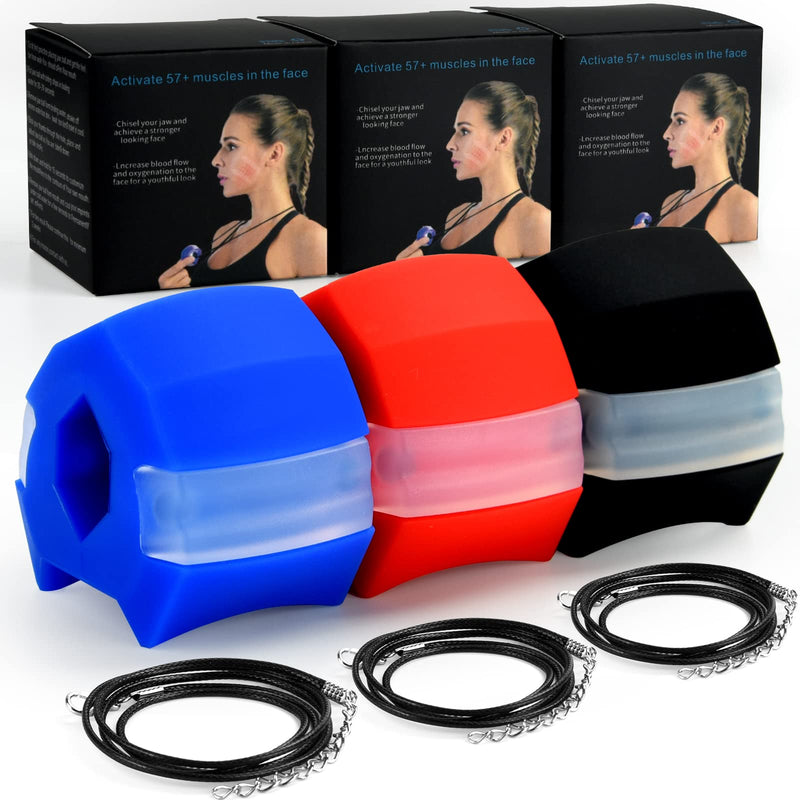 Peaken Jaw Exerciser, Silicone Jawline Exerciser 3 Levels with 3 Strengths, Jawline Fitness Ball for Men and Women With Carry Case - BeesActive Australia