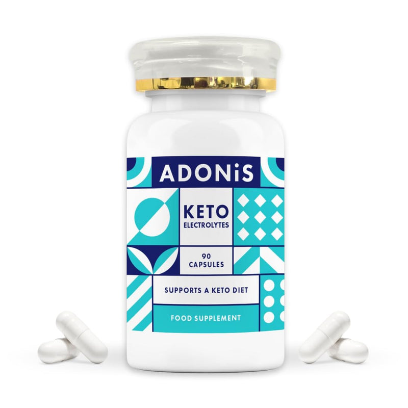 ADONiS Keto Electrolytes Supplement | Sugar-Free & Carb-Free Rehydration | Replenished Essential Electrolytes Like Sodium, Potassium, Magnesium & Calcium | Vegan & Keto-Friendly | 90 Capsules - BeesActive Australia