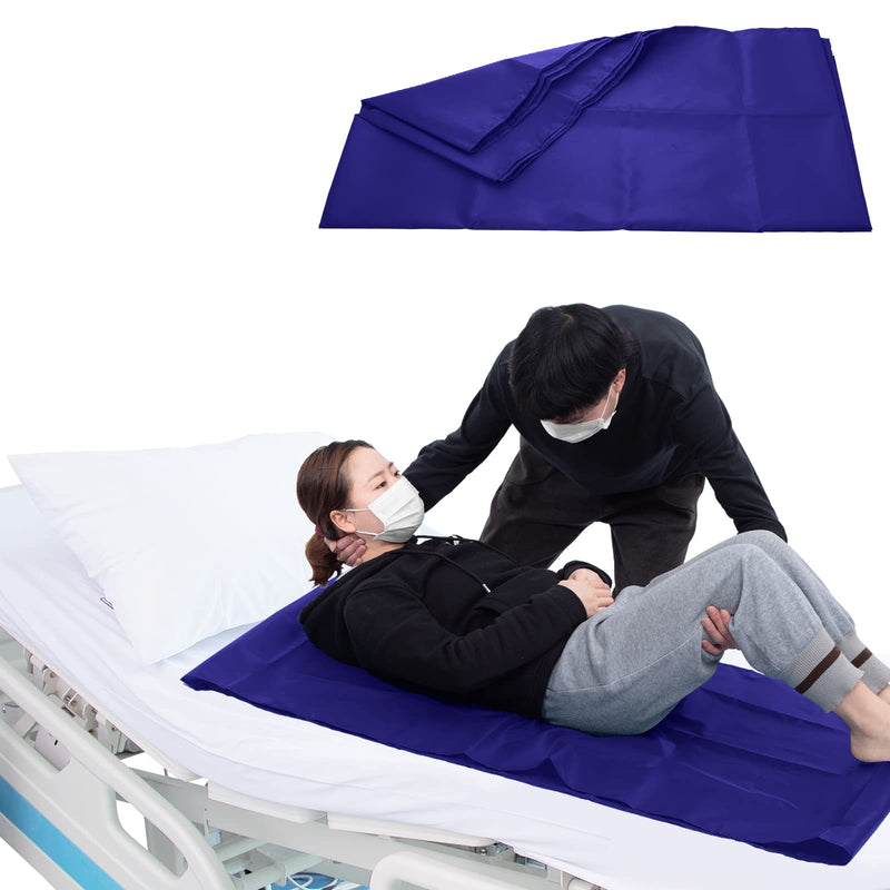 LOSCHEN] Tubular Slide Sheet for Patient Transfer, Sliding Draw Sheets to Assist Moving Elderly for Cars, Vehicles, Wheelchairs Bed Transfers - Hospitals & Home Care (28"x47"(72x120cm), Navy Blue) 28"x47"(72x120cm) - BeesActive Australia