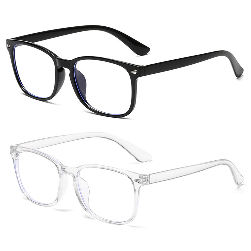 2Pcs Blue Light Blocking Glasses,Bue Light Glasses Anti-Glare Glasses,Blue Light Blocking Reading Glasses Blue Light Glasses Womens or Blue Light Glasses Men,Clear Glasses Light to Prevent Eye Fatigue - BeesActive Australia
