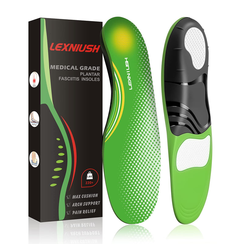 (220+lbs) Plantar Fasciitis Arch Support Insoles for Women Men - Orthotic Insoles for Flat Feet High Arch - Best Boot Work Shoe Insole for OverPronation, Metatarsalgia, Heel Pain Relief Foot Pain Green UK: 9-10.5 - BeesActive Australia