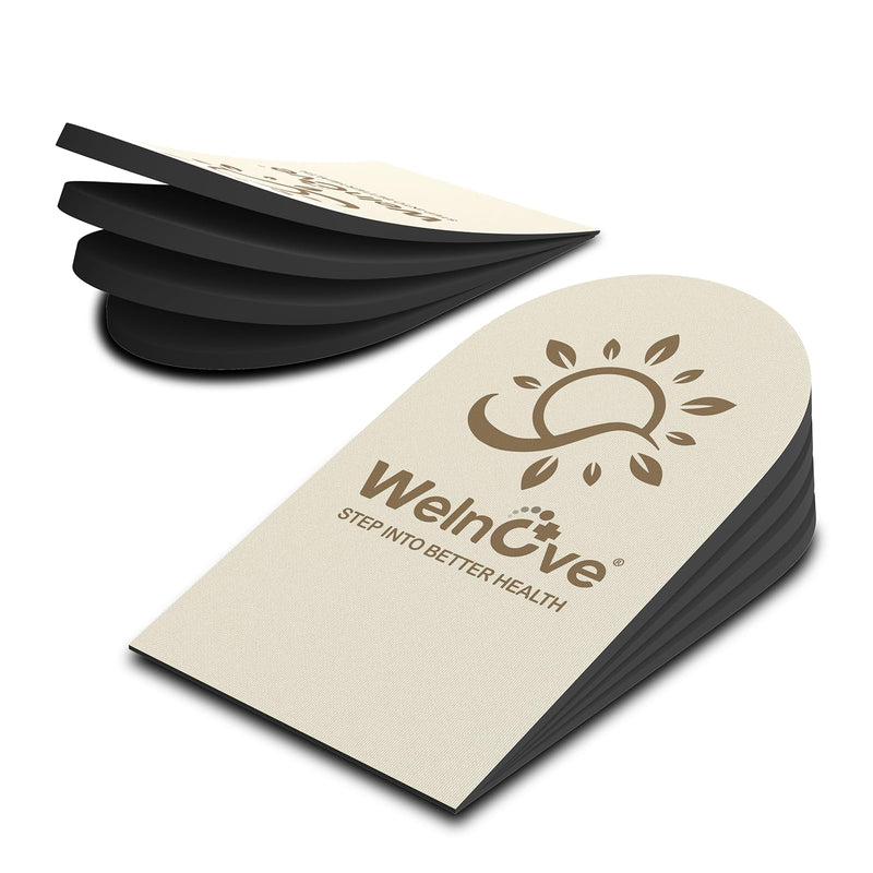 Adjustable Heel Lifts for Shoes, Welnove 4-Layer 1/4" Orthopedic Height Increase Insoles for Achilles Tendonitis, Heel Pain, Leg Length Discrepancy, Plantar Fasciitis, Shoe Insert 1/2" 3/4" 1"(1 Pair) - BeesActive Australia