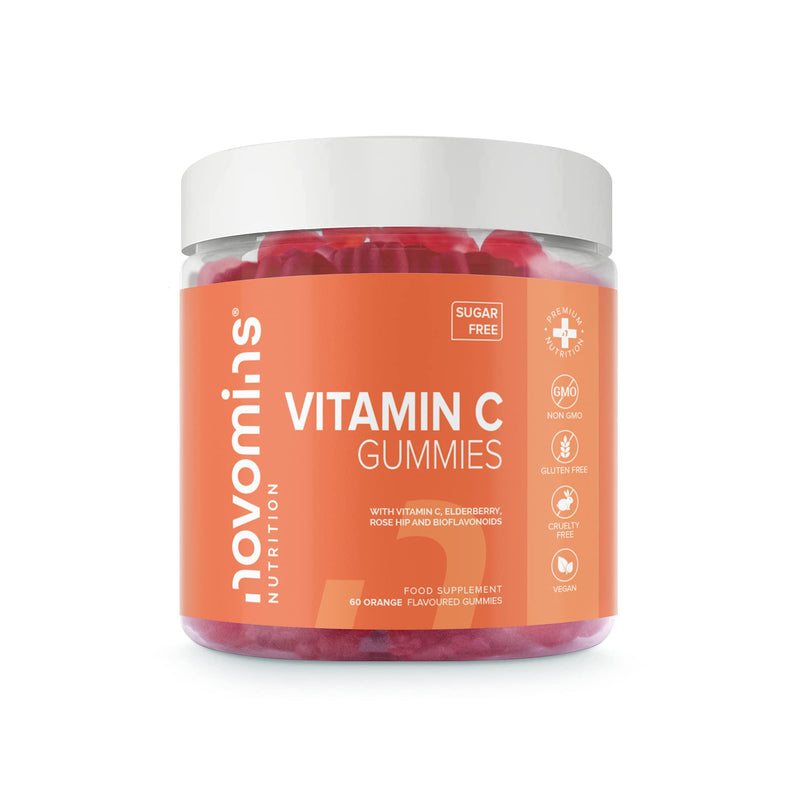 Vitamin C Gummies Sugar Free � 250 mg High Strength Vitamin C for Adults � with Added Bioflavonoids, Rose Hip, Elderberry & Zinc - Immune System Support - Vegan- Gluten Free - by Novomins - BeesActive Australia