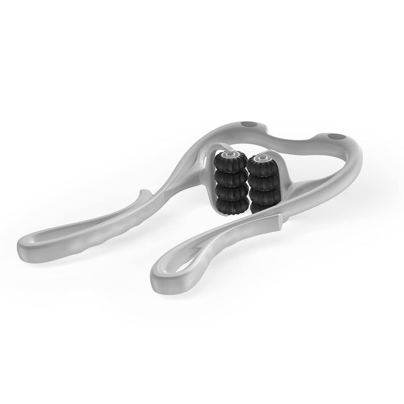 VOYOR Neck Massager Roller, Handheld Neck Massager for Neck Pain Shoulder Legs Muscle Relief, Deep Tissue Shiatsu Massage with 8 Pressure Trigger Point Balls, Lightweight & Portable MS410 (Grey) - BeesActive Australia