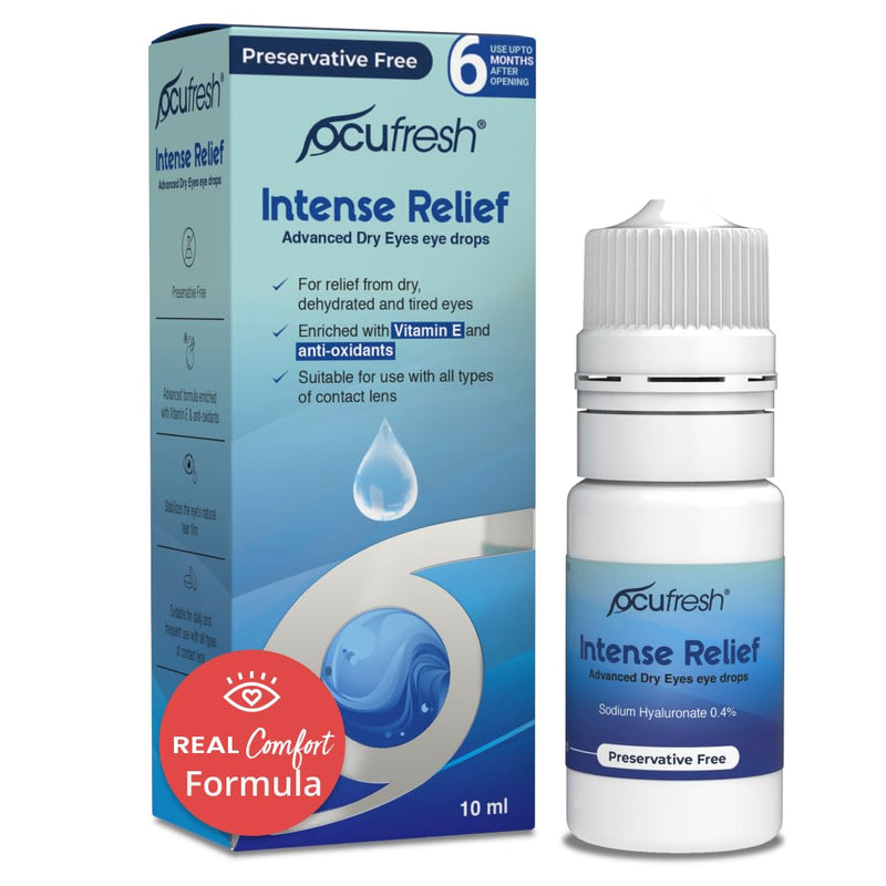 Ocufresh Intense Relief Dry & Itchy Eye Relief with 0.4% Sodium Hyaluronate & Vitamin E for Dry Eyes - BeesActive Australia
