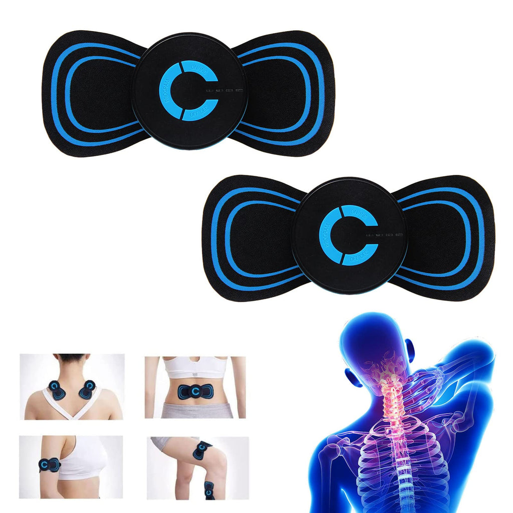 5-in-1 Full Body Massager, Massager Patch Device for Daily Pain, 6 Modes Wireless Electric Massager Relief of Muscle Pain, Microcurrent Massager for Chest Neck Shoulder Knee Leg (2 Pieces) - BeesActive Australia