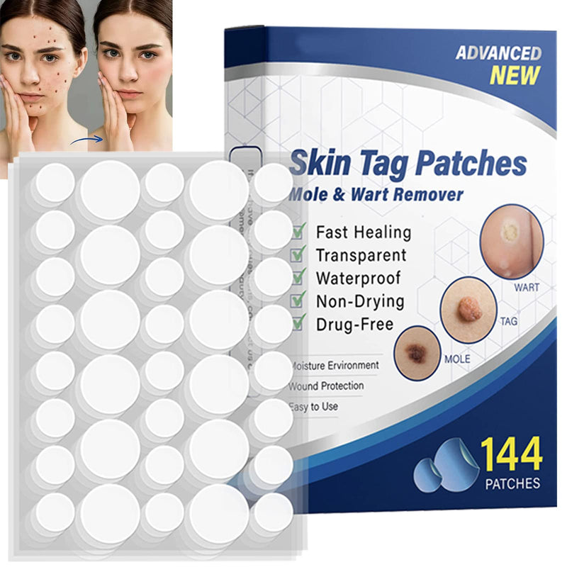 Mole Remover Patches,Skin Tag Removal Patches,Wart Healing Patches,Safe and Easy to Use in Minutes,144Pcs - BeesActive Australia