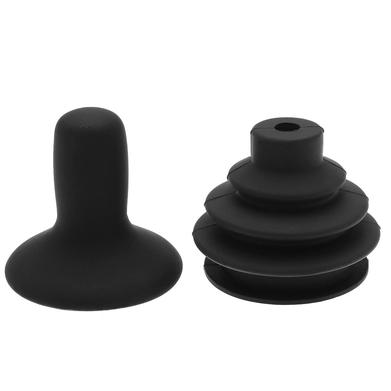 2Pcs Joystick Knob Joystick Gaiter Rubber Joystick Controller Knob Dust Cover Set Accessories for Electric Wheelchairs Black - BeesActive Australia