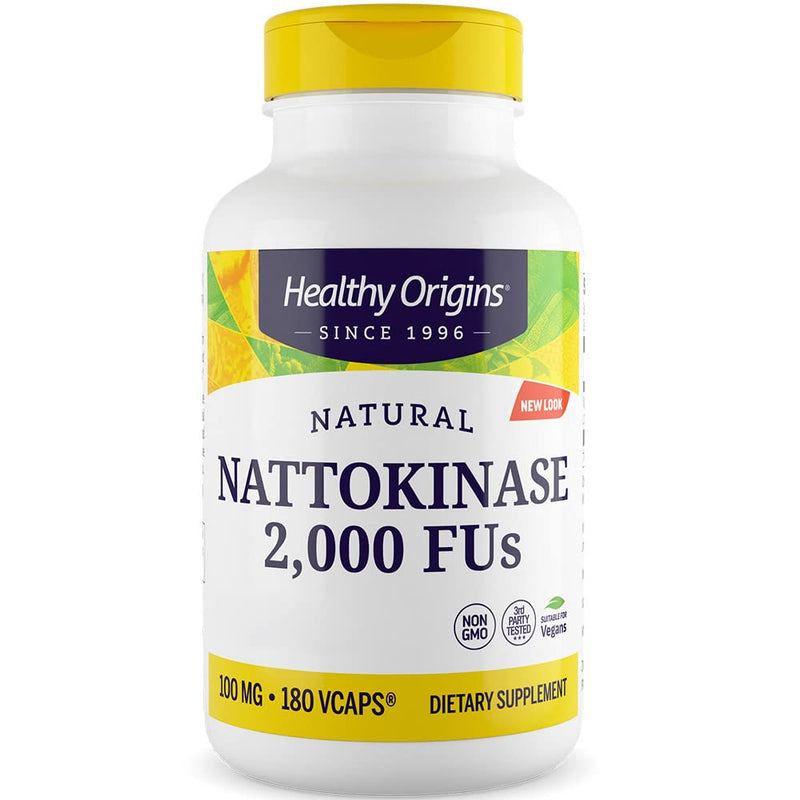 Healthy Origins, Nattokinase, 2000 FU, 180 Vegan Capsules, Lab-Tested, Vegetarian, Soy-Free, Gluten-Free, Non-GMO - BeesActive Australia