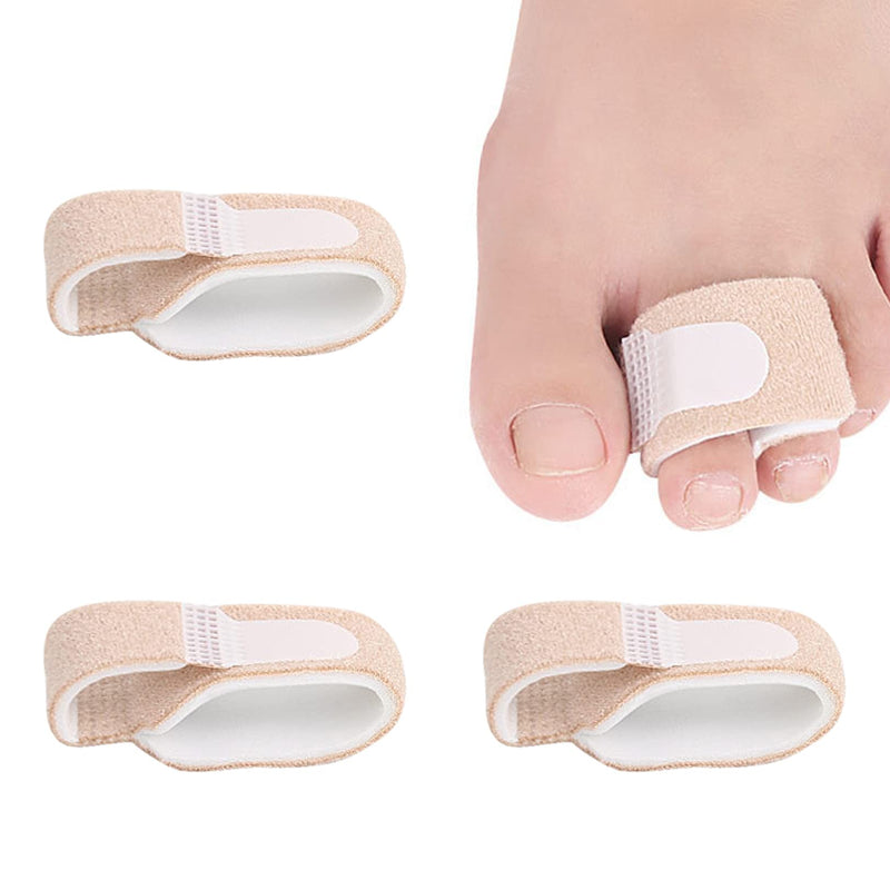 3Pcs Hammer Toe Straightener,Broken Toe Wraps Splint Bandages,Toe Straighteners Reusable,Hammer Toe Splint,Toe Cushioned Bandages for Correcting Hammer Toe,Overlapping Toes,Crooked Toes,Toe Protector - BeesActive Australia