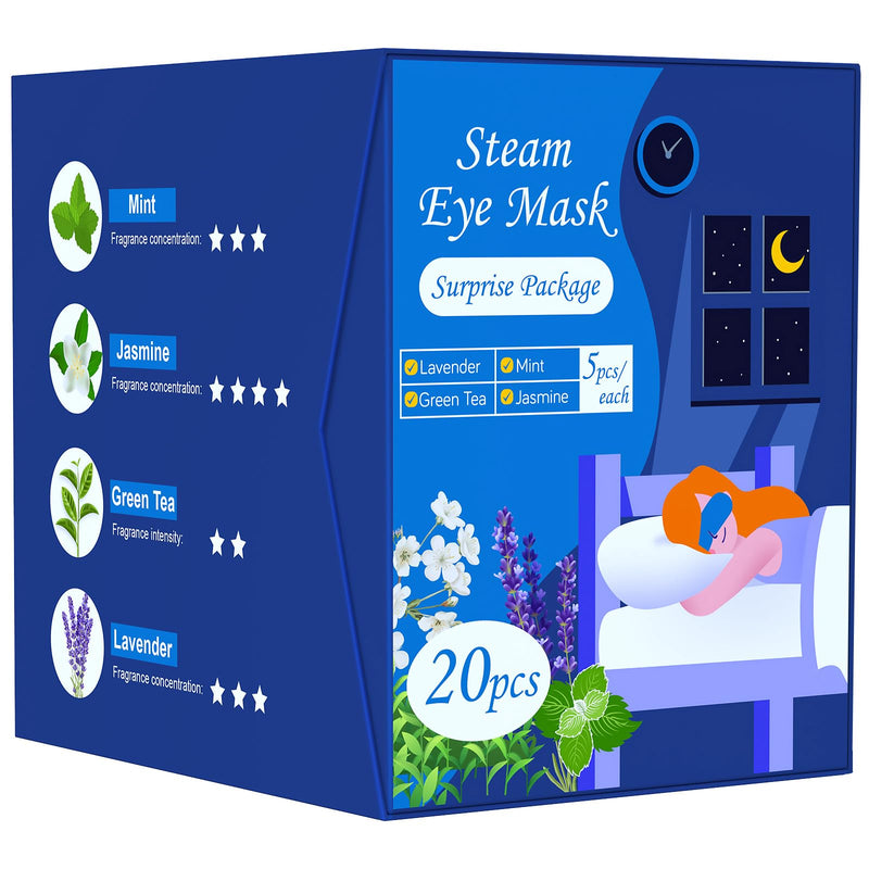 BeMyLady Heating Eye Mask Self Steam Eye Mask 20Pcs Mixed pack for Puffy Eyes,Dry Eyes,Blepharitis,Migraine,Fatigue Disposable Moist Hot Compress Eye Patch Great Gifts for Family and Friends Mixed bag - BeesActive Australia