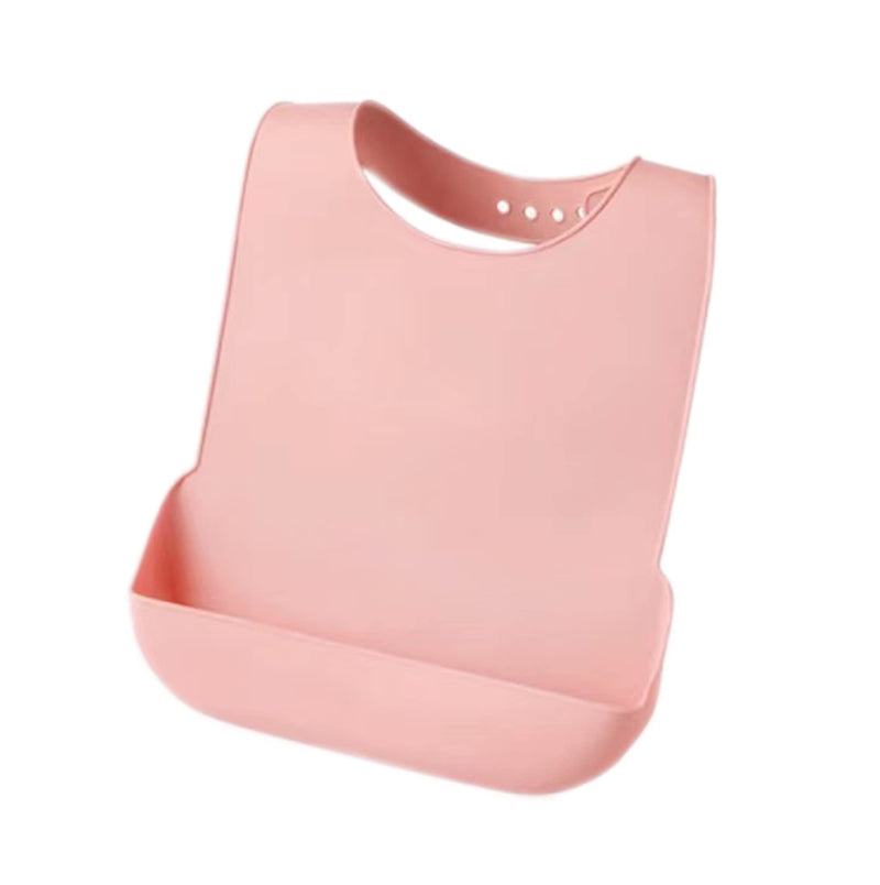 YYGMSS Waterproof Bibs for Adult, Silicone Adult Bibs with Crumb Catcher, Adjustable Bib for Elderly Women Eating (Pink, Large) - BeesActive Australia