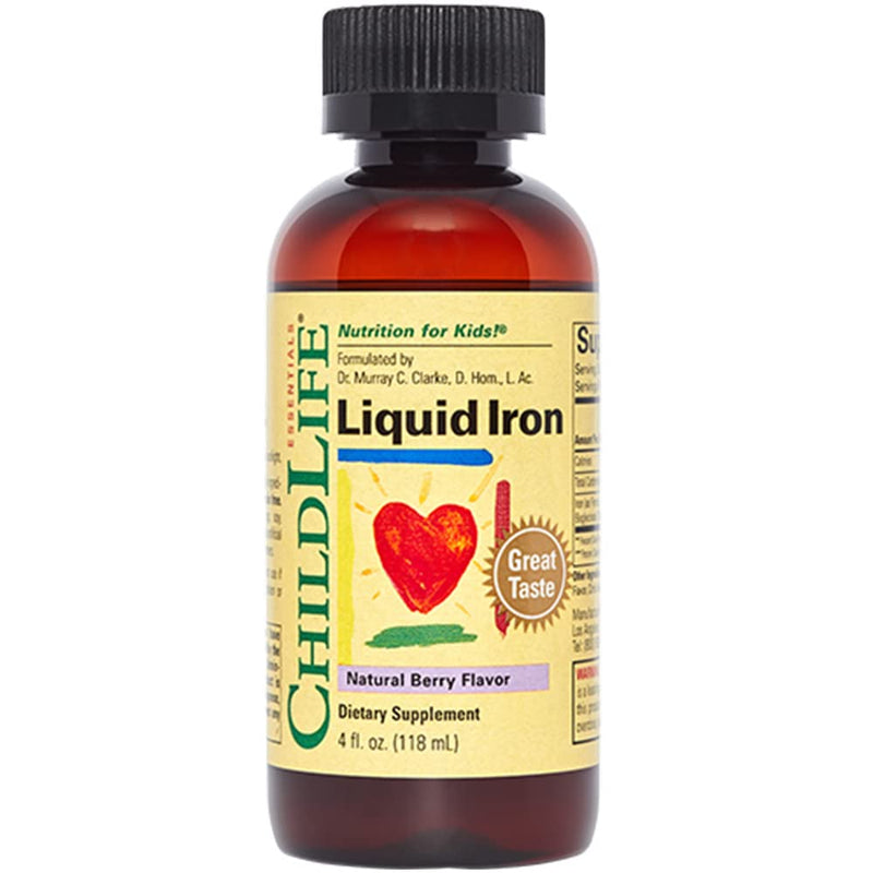ChildLife Essentials, Liquid Iron, Vegan Iron Drops for Children, 118ml, Lab-Tested, Vegetarian, Gluten Free, Soy Free, GMO Free - BeesActive Australia