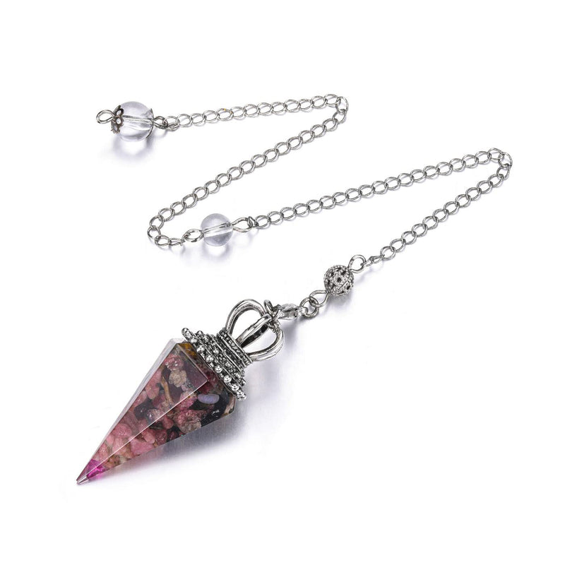 JOVIVI Pendulum Crystal,Tourmaline Dowsing Crystals Pendulum Divination Scrying Healing Crystal Gemstone Quartz Stone Pendant for Reiki Grid Meditation Witchcraft Wicca Tourmaline Crystal Pendulum - BeesActive Australia