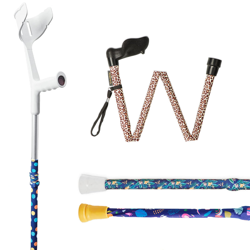 myCover - Trendy Cover for Crutches and Canes, fits All Crutches and Walking Sticks, Elastic Fabric, Washable (Dots) Dots - BeesActive Australia