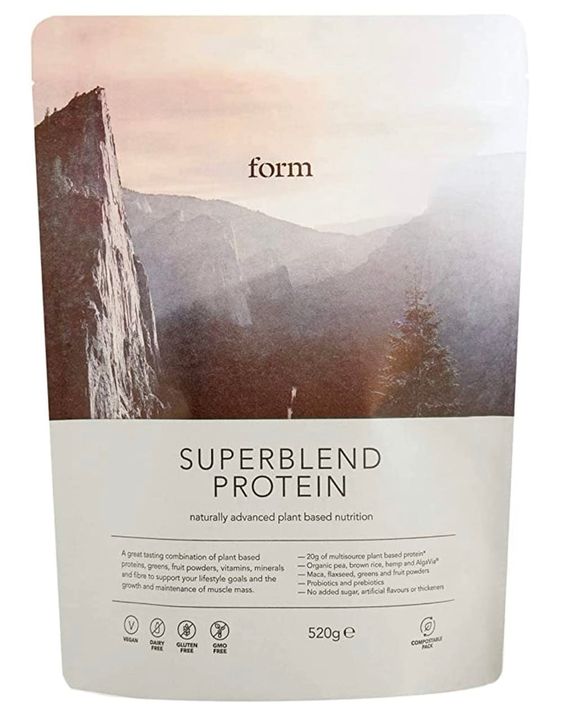 Form Superblend Protein - Vegan Protein Powder with Superfoods, Vitamins and Minerals (Chocolate Peanut) Chocolate Peanut 520g - BeesActive Australia