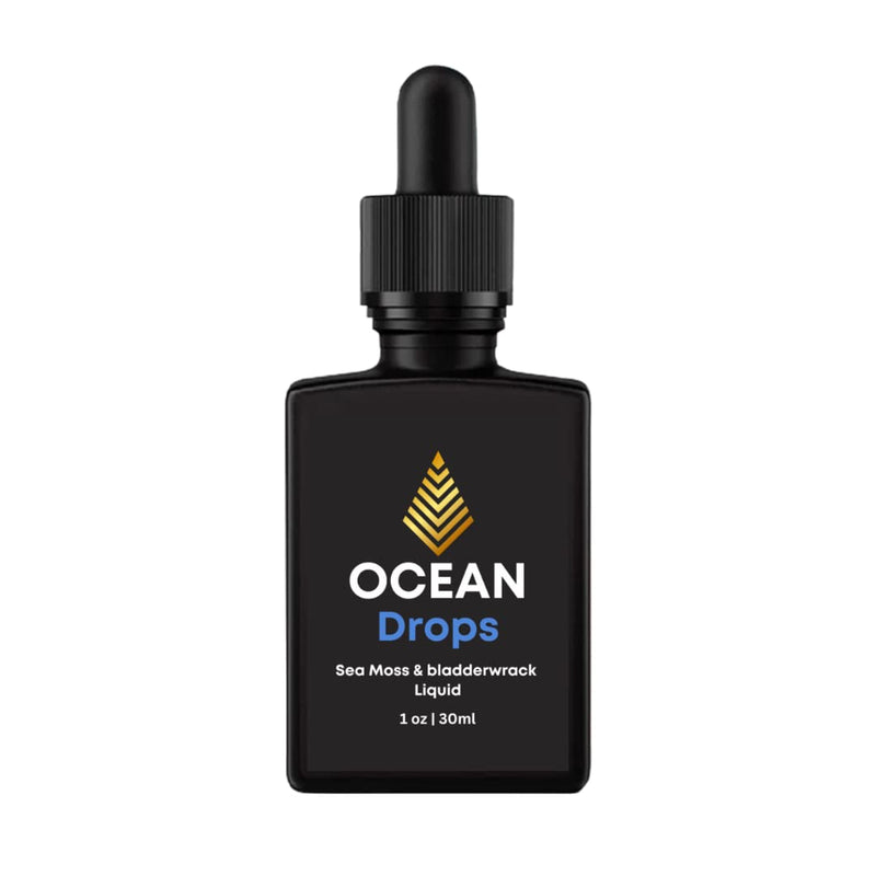 Ocean Drops | Four Times More Powerful Than Gel | 2000mg Sea Moss & 450mg Bladderwrack Per 1ml | 30ml Organic Irish Sea Moss & Bladderwrack | High Potency, Vegan, Non GMO and All Natural - BeesActive Australia