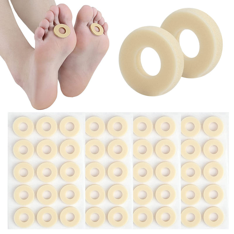 60 pcs Corn Remover Pads,Waterproof Latex Foam Self Adhesive Callus Cushions for Foot Pain Relief Wart Removal Breathable Corn Plasters Anti-Friction Foot Patches for Men & Women Foot Care Accessorie - BeesActive Australia
