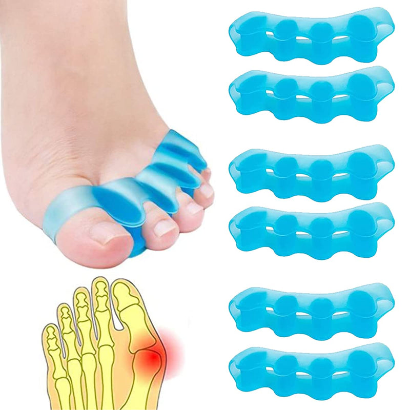 3Pairs Toe Separator, Gel Toe Separators Stretchers Spacers, Toe Spacer for Overlapping Toes to Relax Toes,Toe Straighteners for Correct Bunions,Manicure,Spacer Running Yoga Pedicure(Blue) 3pairs Blue - BeesActive Australia