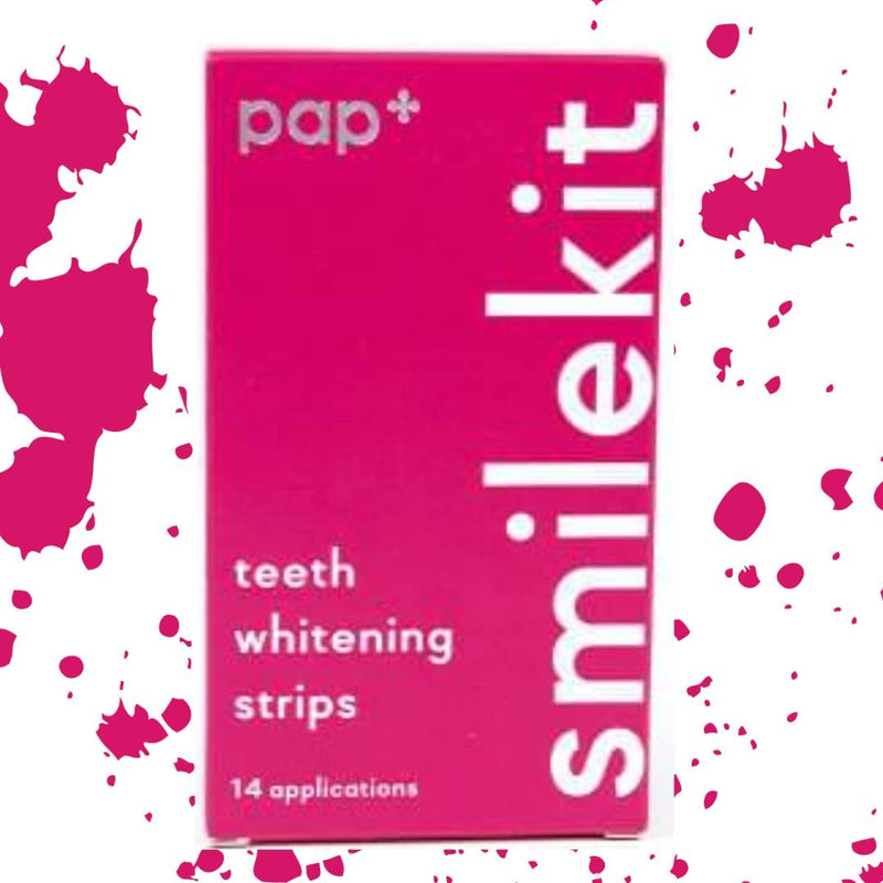 SmileKit Pap+ Teeth Whitening Strips | Teeth Whitening Kit | Teeth Whitening Strip | Teeth Whiteners | Teeth Whitening Powder Alternative | UK Supplier | Pack of 28 Strips, 14 Treatments - BeesActive Australia