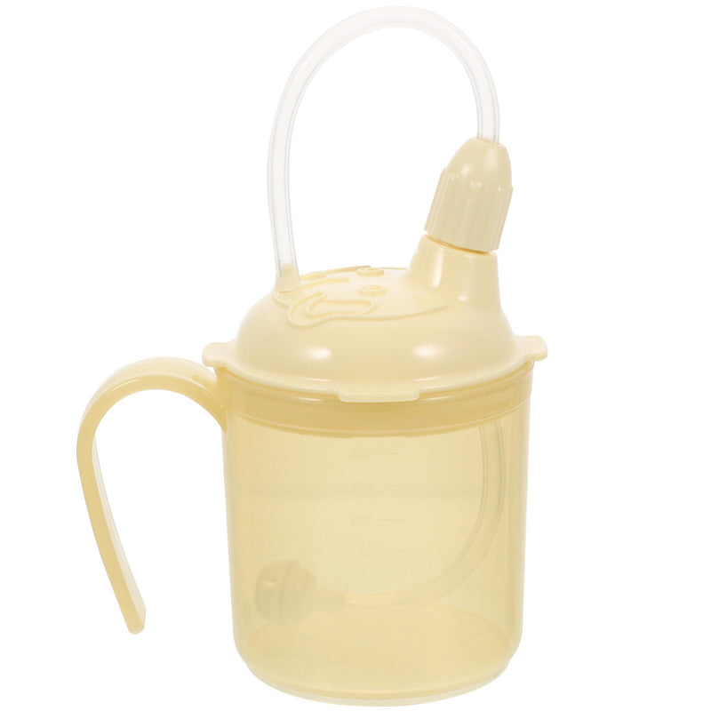 Healvian Nursing Cup Adult Sippy Cup Drinking Cups with Lids Adult Sippy Cup for Elderly Spill Proof Elderly Drinking Cups Spill Proof Cups for Adults Handicapped Accessories Adult Cup Feed Beige 13.5X8X8CM - BeesActive Australia