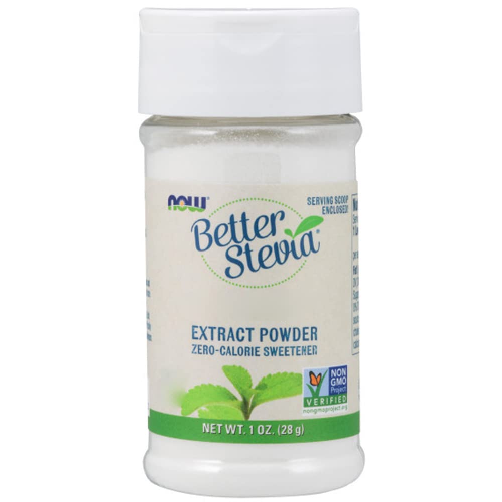 Now Foods, BetterStevia, Stevia Leaf Extract, Sugar Substitute, 28g vegan Powder, Lab-Tested, Vegetarian, Soya free, Gluten free, Vegetarian, Non-GMO - BeesActive Australia