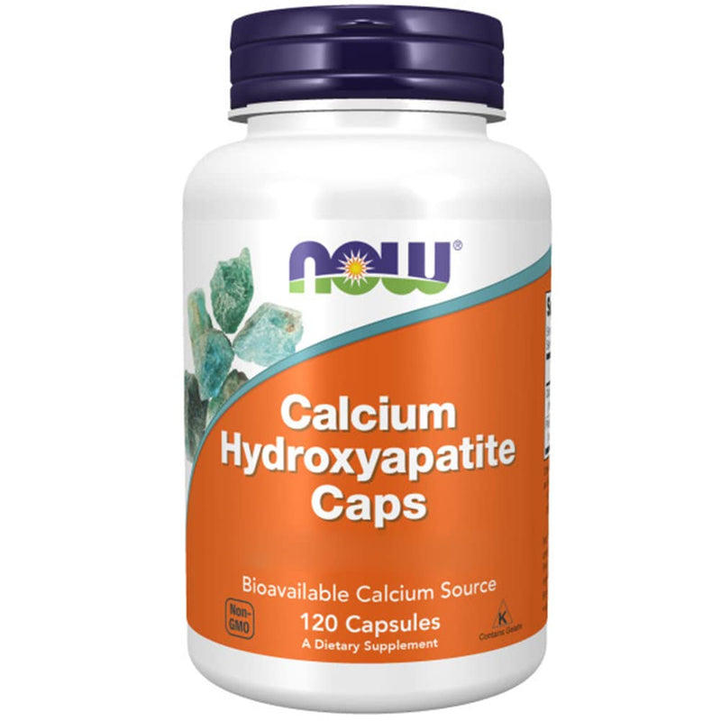 Now Foods Calcium Hydroxyapatite, 500mg Calcium, 120 Capsules, Lab Tested, Gluten Free, Soy Free, Non-GMO - BeesActive Australia