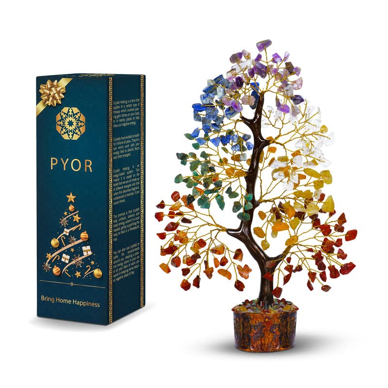 PYOR Chakra Crystal Tree, Gem Stones And Crystals, Spiritual Decor, Crystal Tree Of Life, Home Decor Gifts, Crystals Tree, Money Tree, Healing Crystal Gifts, Chakra Crystals, Crystals Gifts For Women Seven Chakra-gw - BeesActive Australia