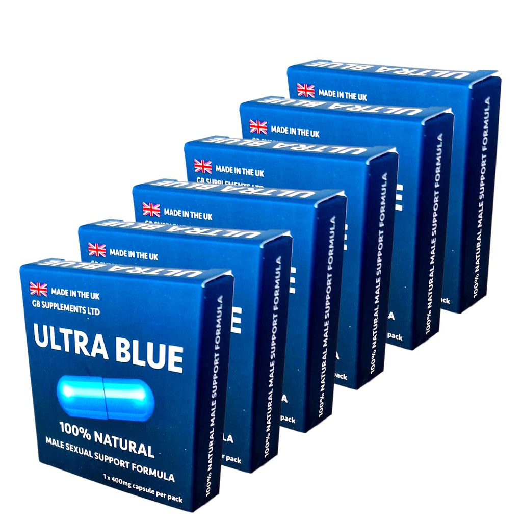 6 x Ultra Blue high Strength Tablets, 100% Herbal Blue Pill Supplement for Men! Stamina, Libido, Endurance Support - BeesActive Australia