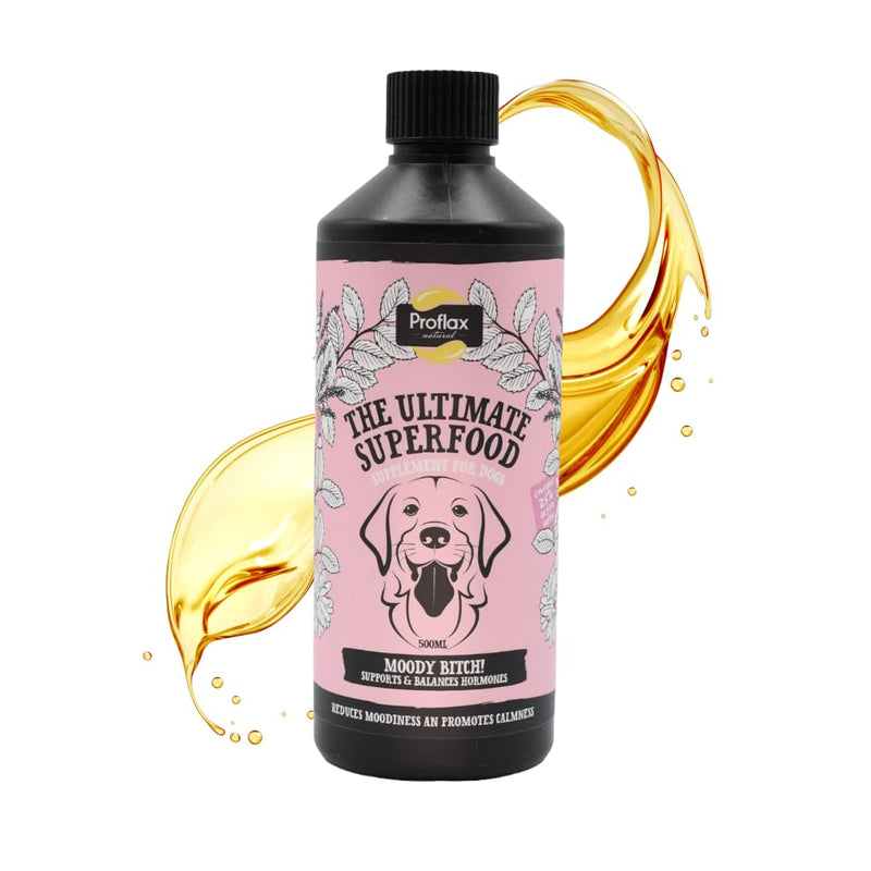 Proflax Moody Bitch Hormone Balance Support for Female Dogs – Seasonal, Phantom Pregnancy & Emotional Care - 500ml