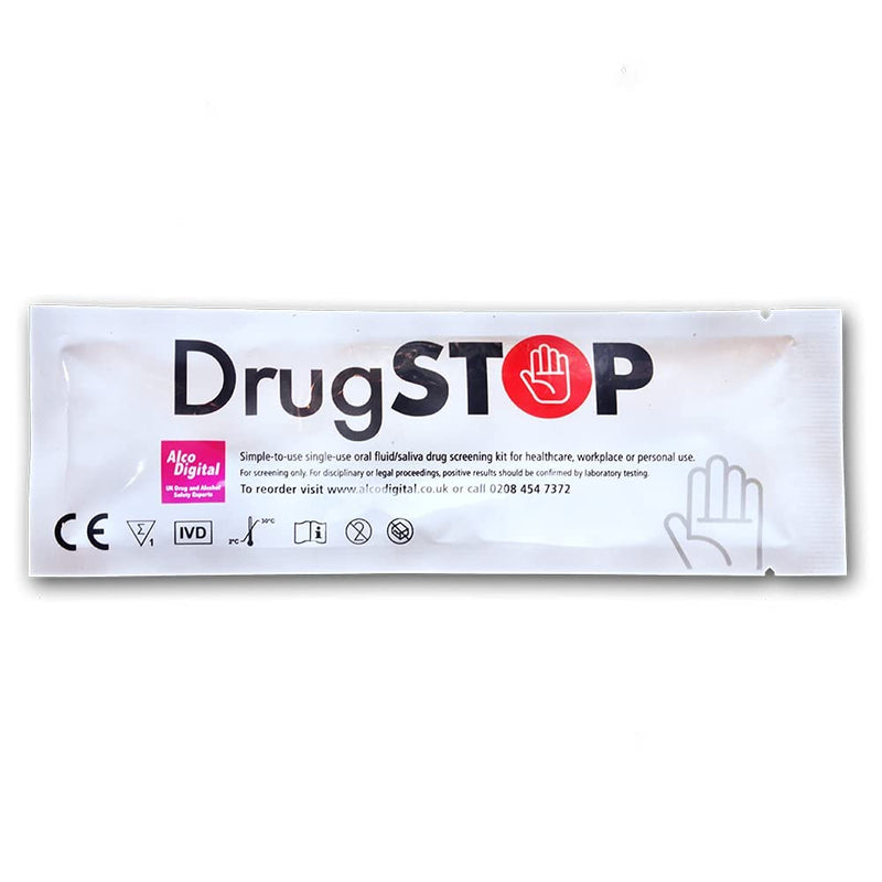 DrugSTOP Oral Fluid Testing - 1 x Saliva Drug Test for Cocaine, Opiates, and Cannabis - BeesActive Australia